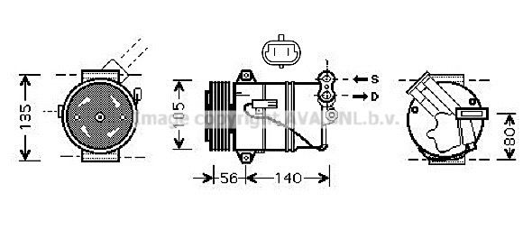 AVA QUALITY COOLING Компрессор, кондиционер OLK429